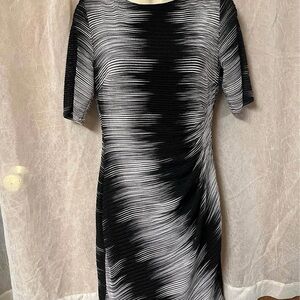 Anne Klein Black and White Sheath Mini Dress